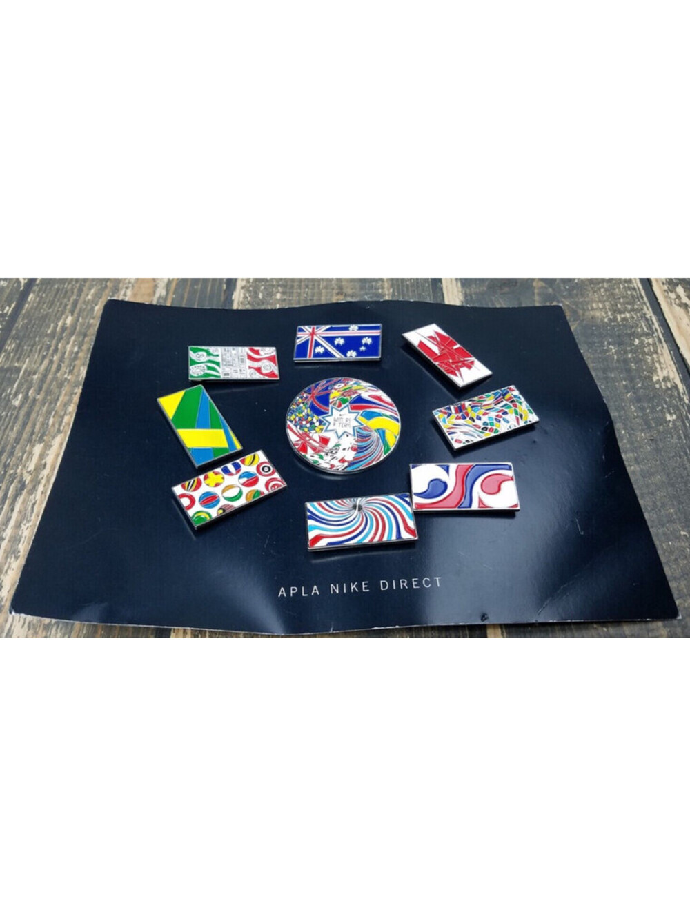 APLA NIKE DIRECT 9 PIN Set / Flag Design Olympics Flag Teams